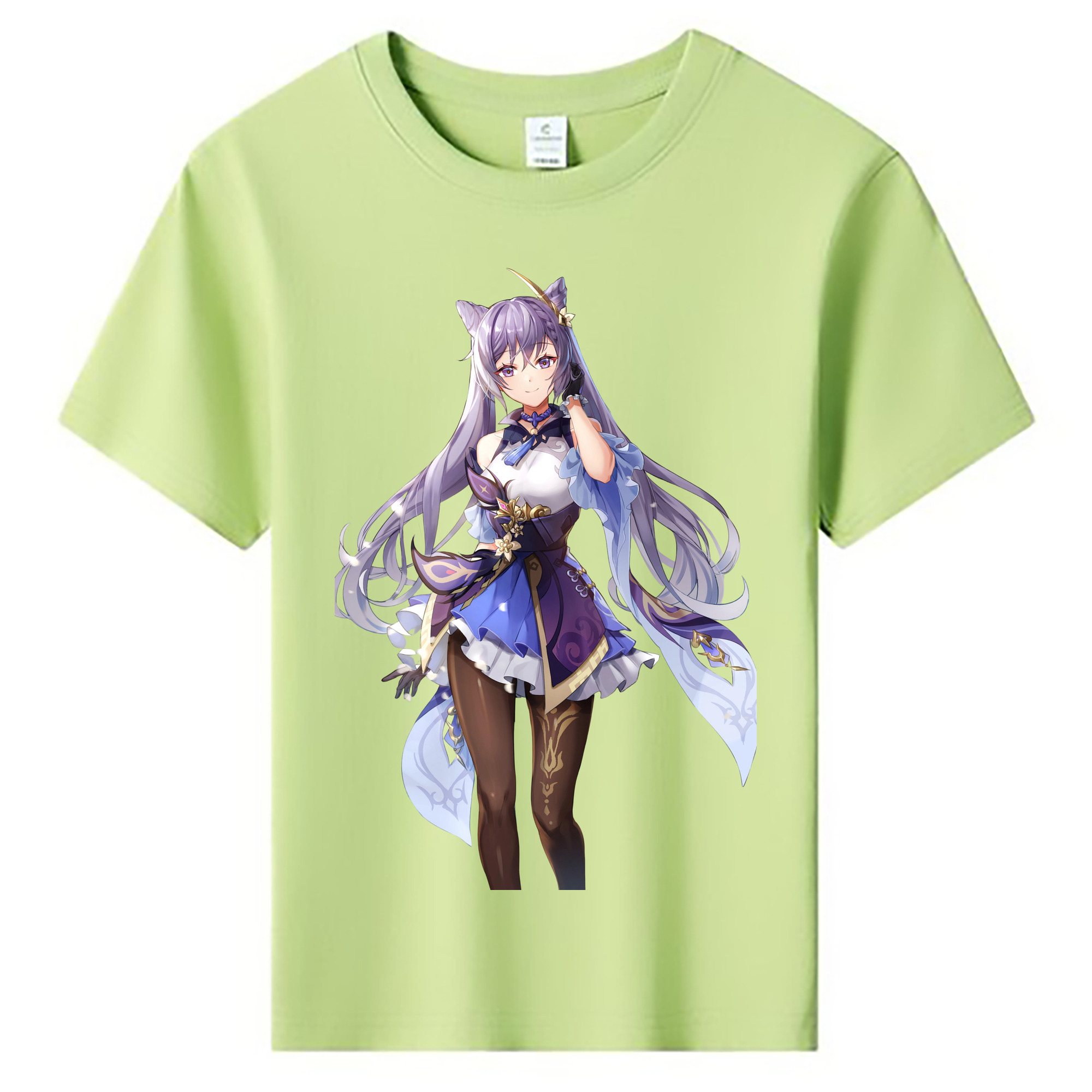げんし神 刻晴 こくせい genshin Kokusei 綿100％キッズTシャツ（フロントプリント）
